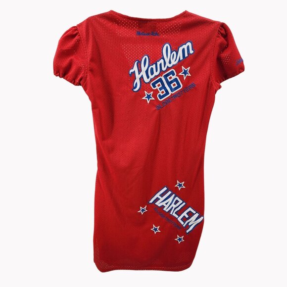 Harlem Globetrotters Womens Medium V Neck Jersey Dress Embroidered Logo - Picture 2 of 12